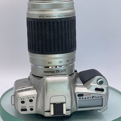 *EXC* Pentax MZ-60SLR Camera+SMC Pentax-FAJ 75-300mm f/4.5-5.8 Lens# 7407