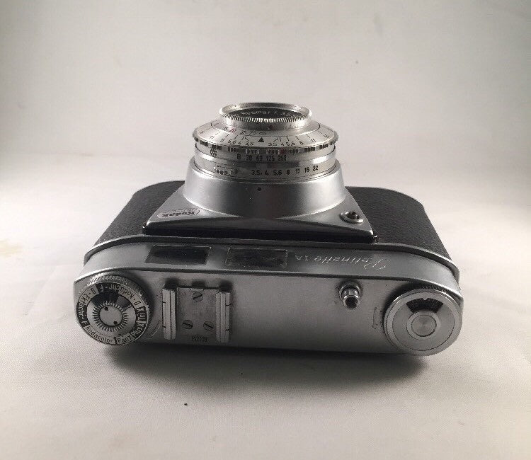 #683Kodak Retinette1A 35mm Film Camera with schneider-kreuznach reomar 50mm f3.53