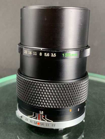 {SERVICED}Olympus 1:3.5 f/135mm OM-System Zuiko Auto-T SLR Lens Working Great#16