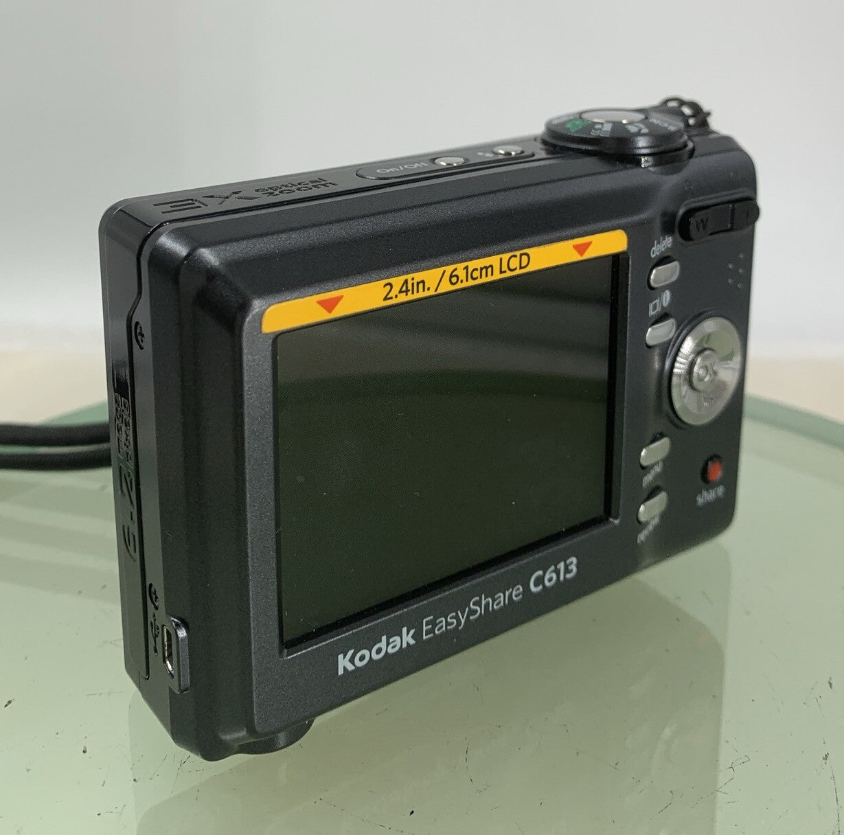 Kodak EASYSHARE C613 6.2MP COMPACT DIGITAL CAMERA BLACK + COVER TESTED - 2584