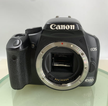 Canon EOS 450D 12.2 MP BLACK WITH CHARGER+WIRE AND BOOK MANUAL -TESTED -9106