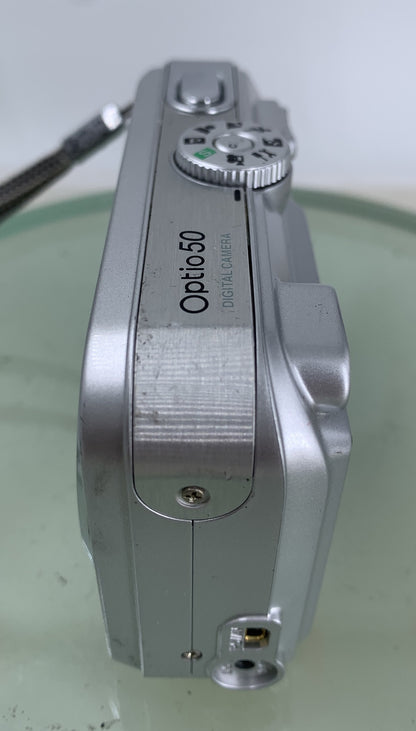 Pentax Optio 50 5.0MP COMPACT DIGITAL CAMERA WITHOUT CHARGER- Tested - 3393