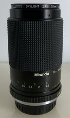 Miranda 70-210mm 1:4.5-5.6 MC Macro Canon Camera Lens Made In Japan TESTED#1240