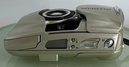 Olympus mju ii Zoom 80 35mm Ultra Compact Camera BEIGE All Weather  Working +TIN7