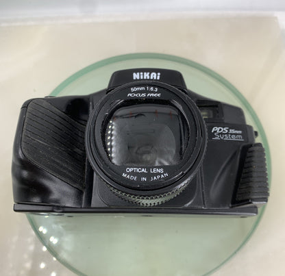 Nikkai COMPACT CAMERA PDS 35MM SYSTEM BLACK & 50 MM LENS- TESTED - 8545