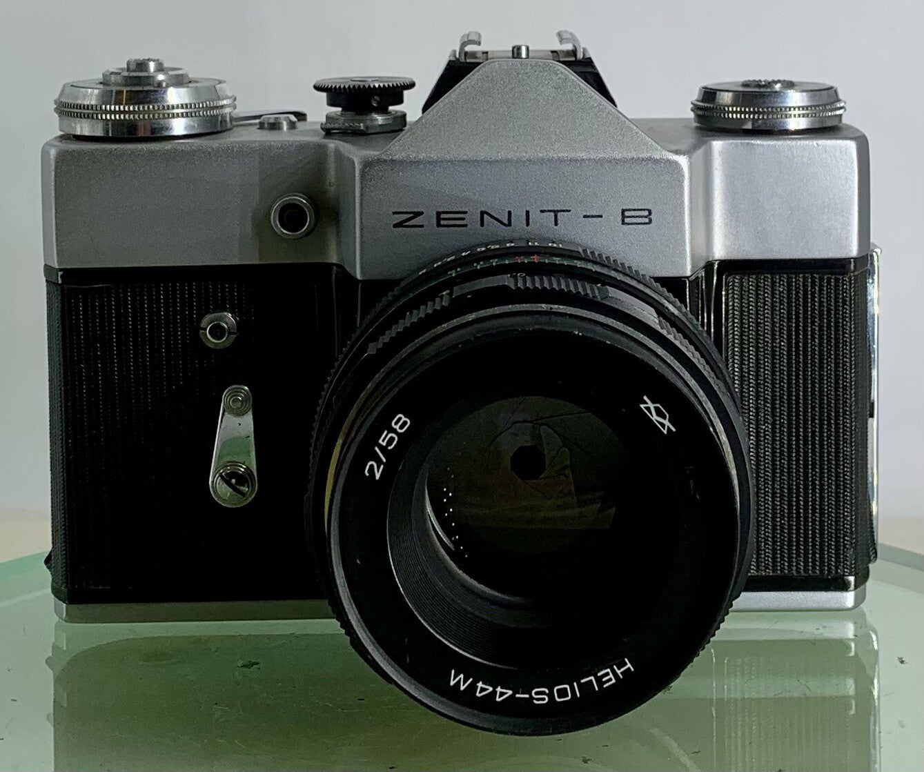 Vintage Zenit - B SLR Camera + HELIOS-44M 2/58 Lens + SILVER + TESTED - 3291