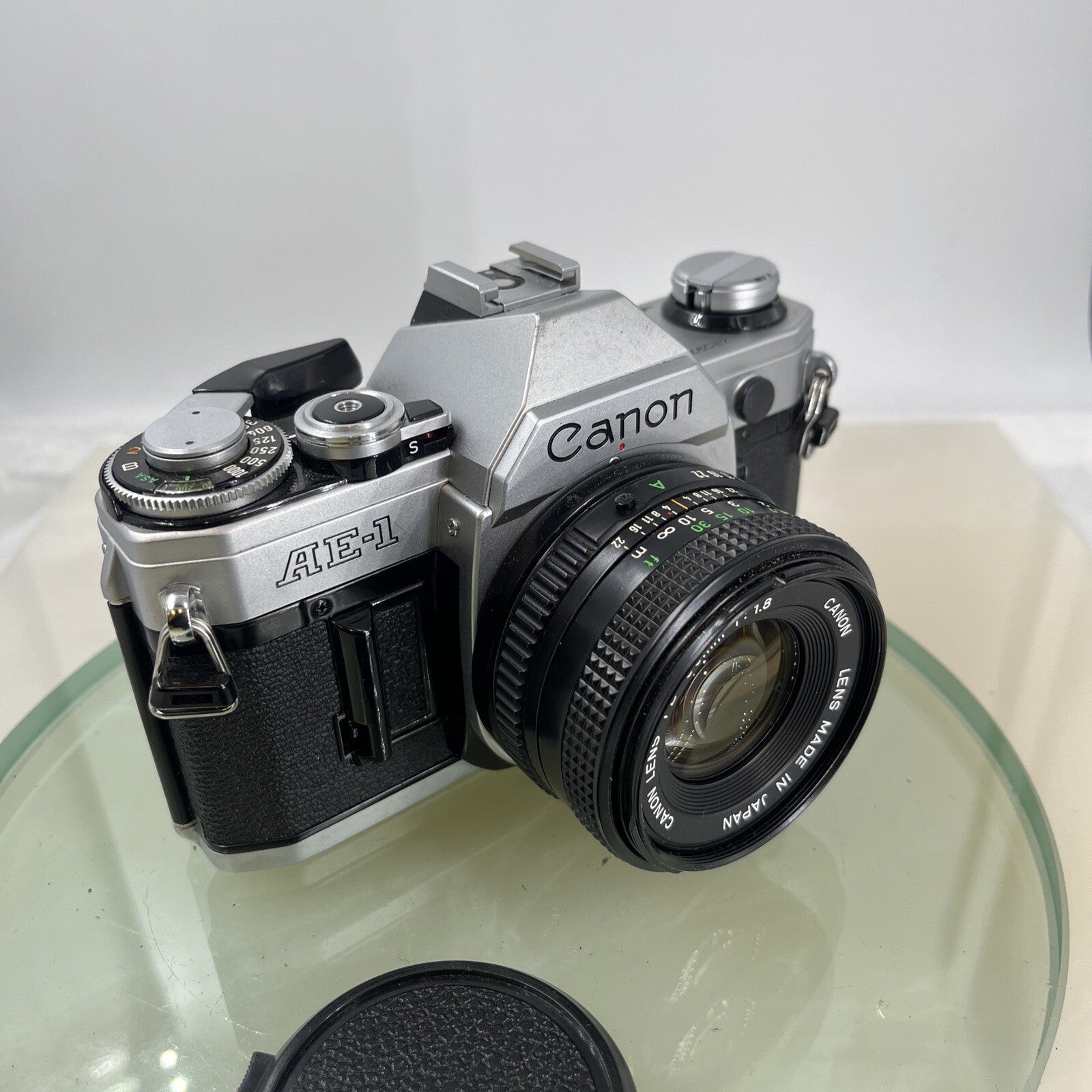 Canon AE-1  35mm SLR Film Manual Camera + Canon 50mm F/1.8 FD Lens Like A-1 #7454