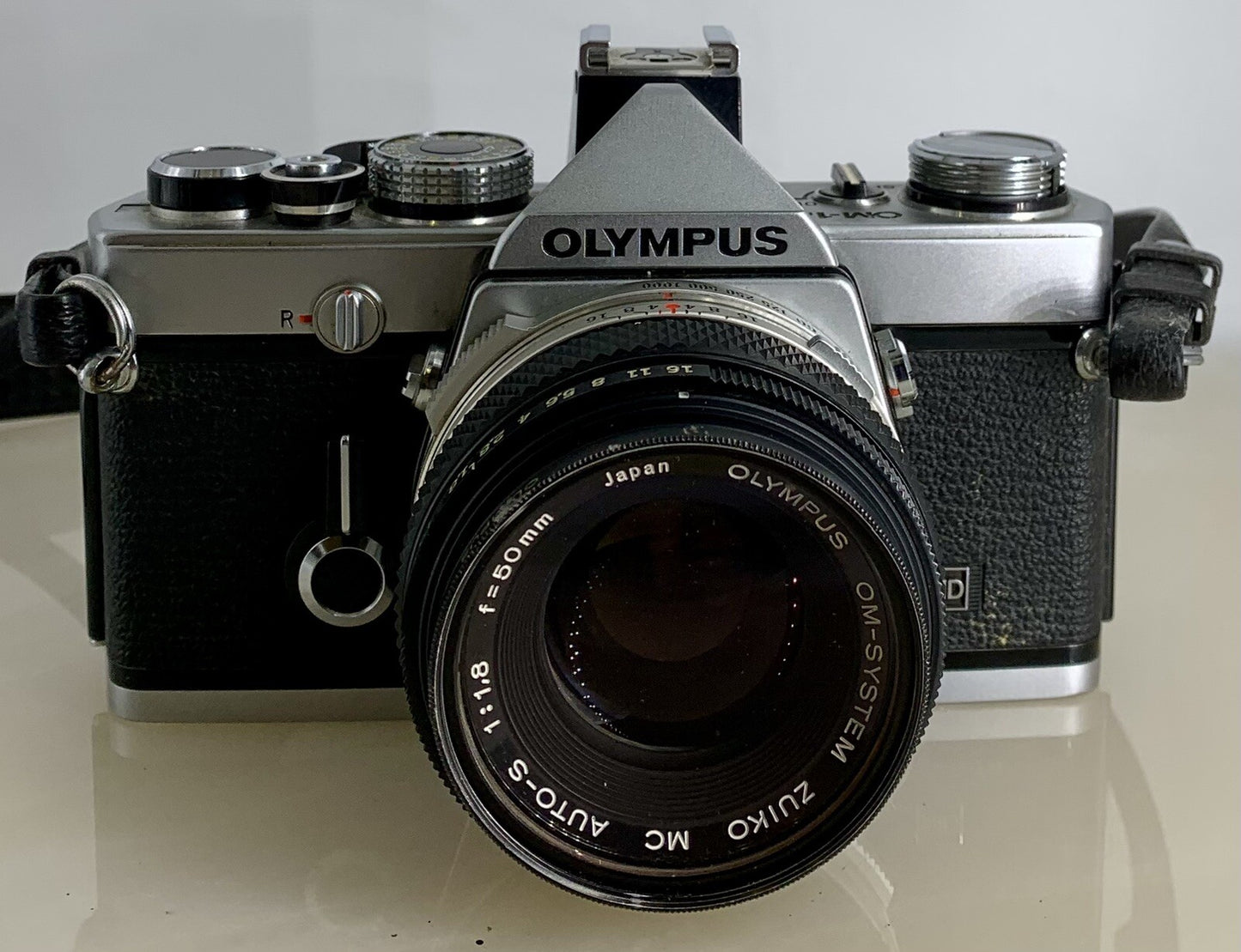 Olympus OM-1N MD 35mm Film SLR Manual Camera+Olympus 50/1.8 Zuiko Lens+Case #1191