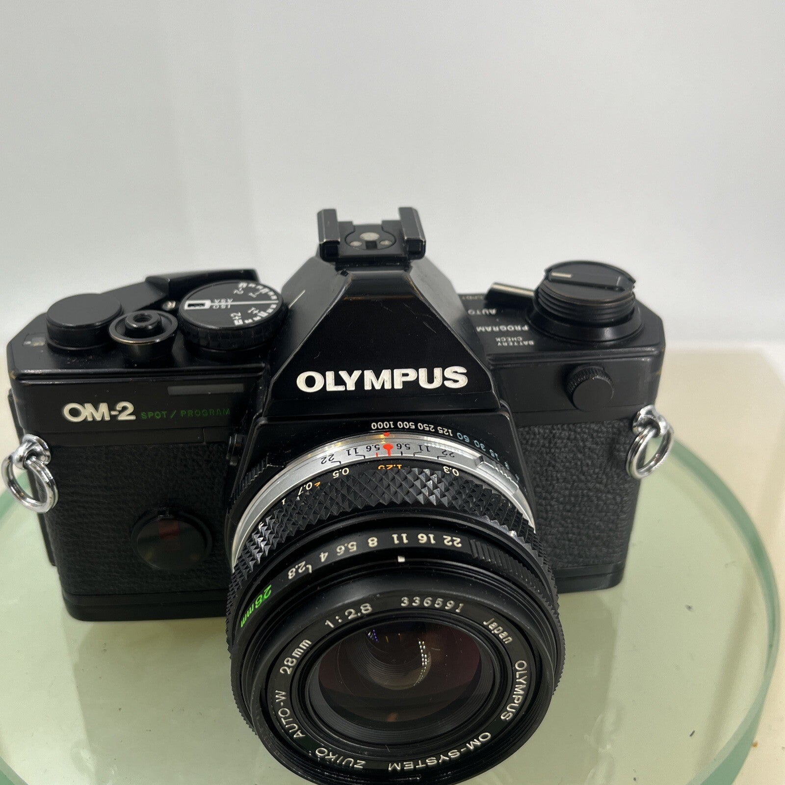 Olympus OM-2 Spot / Program SLR Camera+Olympus Zuiko  28mm f2.8 TESTED  #88310