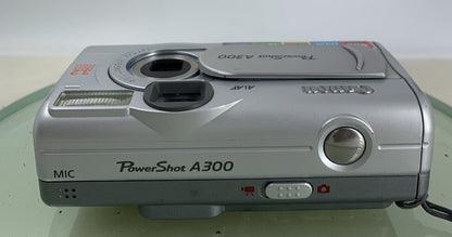 CANON POWERSHOT A300 SILVER DIGITAL CAMERA NO CHARGER NO CARD TESTED - 3048