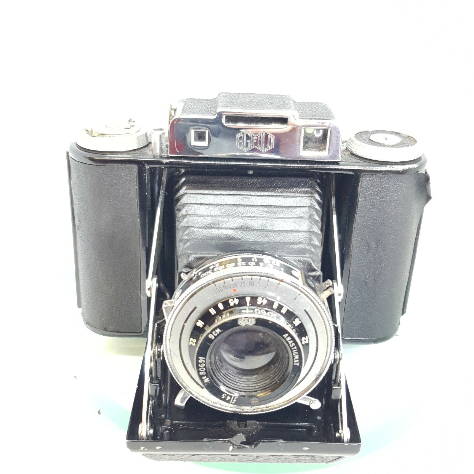 Vintage Agilux Agifold Rangefinder Folding Camera - 9cm F4.5 Lens +case+Book#5091