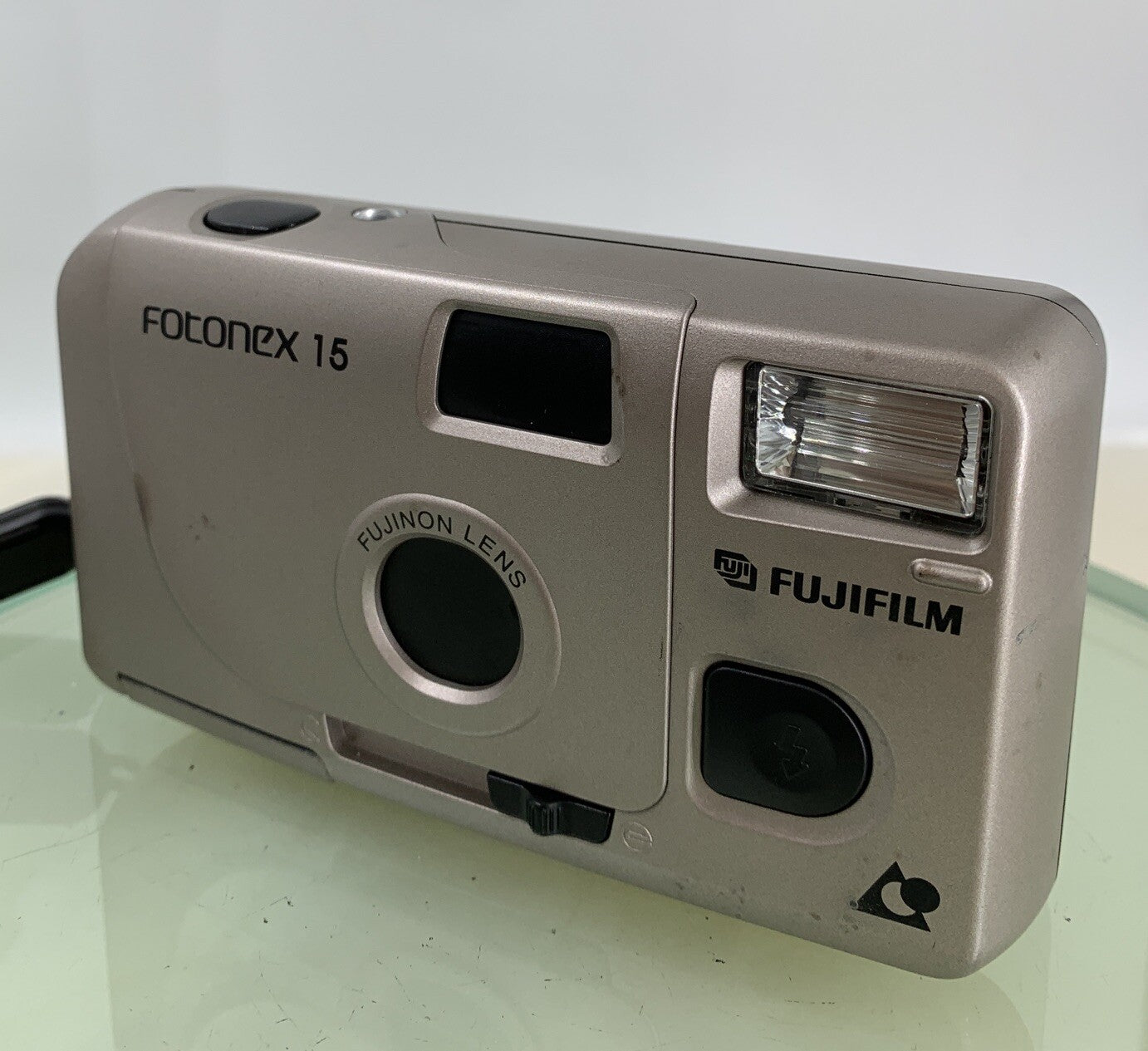 Fujifilm Fotonex 15 Compact 35mm VINTAGE FILM CAMERA SILVER - TESTED - 9932