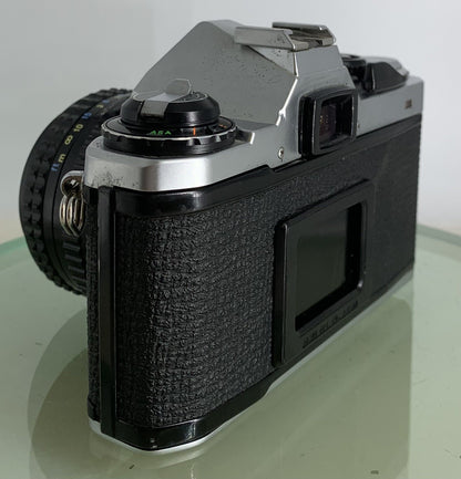 Pentax ME Super 35mm SLR Film camera + Pentax-A  50mm f1.7 LENS  - TESTED  #155