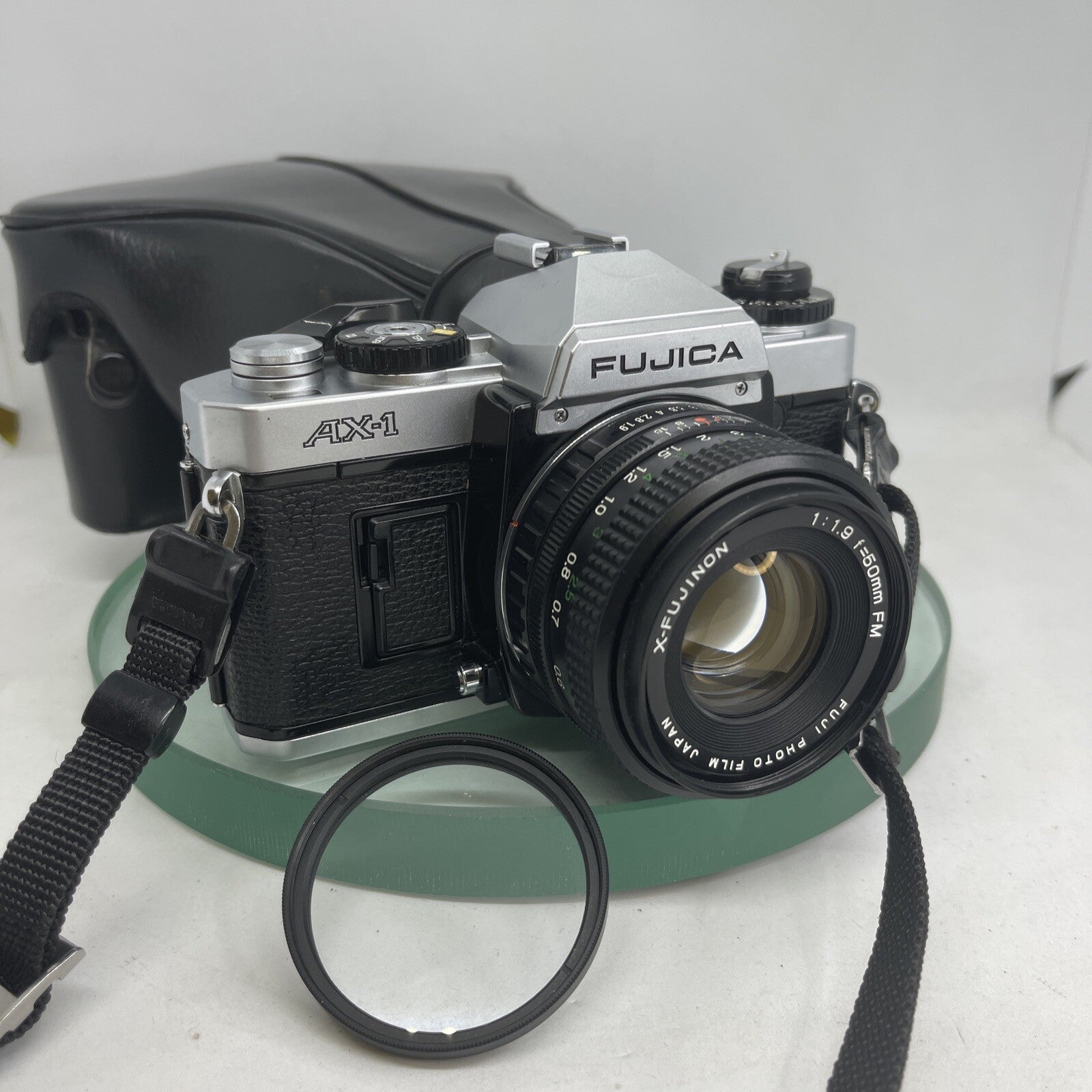 FUJICA AX-1 SLR CAMERA 35MM FILM CAMERA WITH 50MM X-FUJINON 1:1.9 +CASE  2400