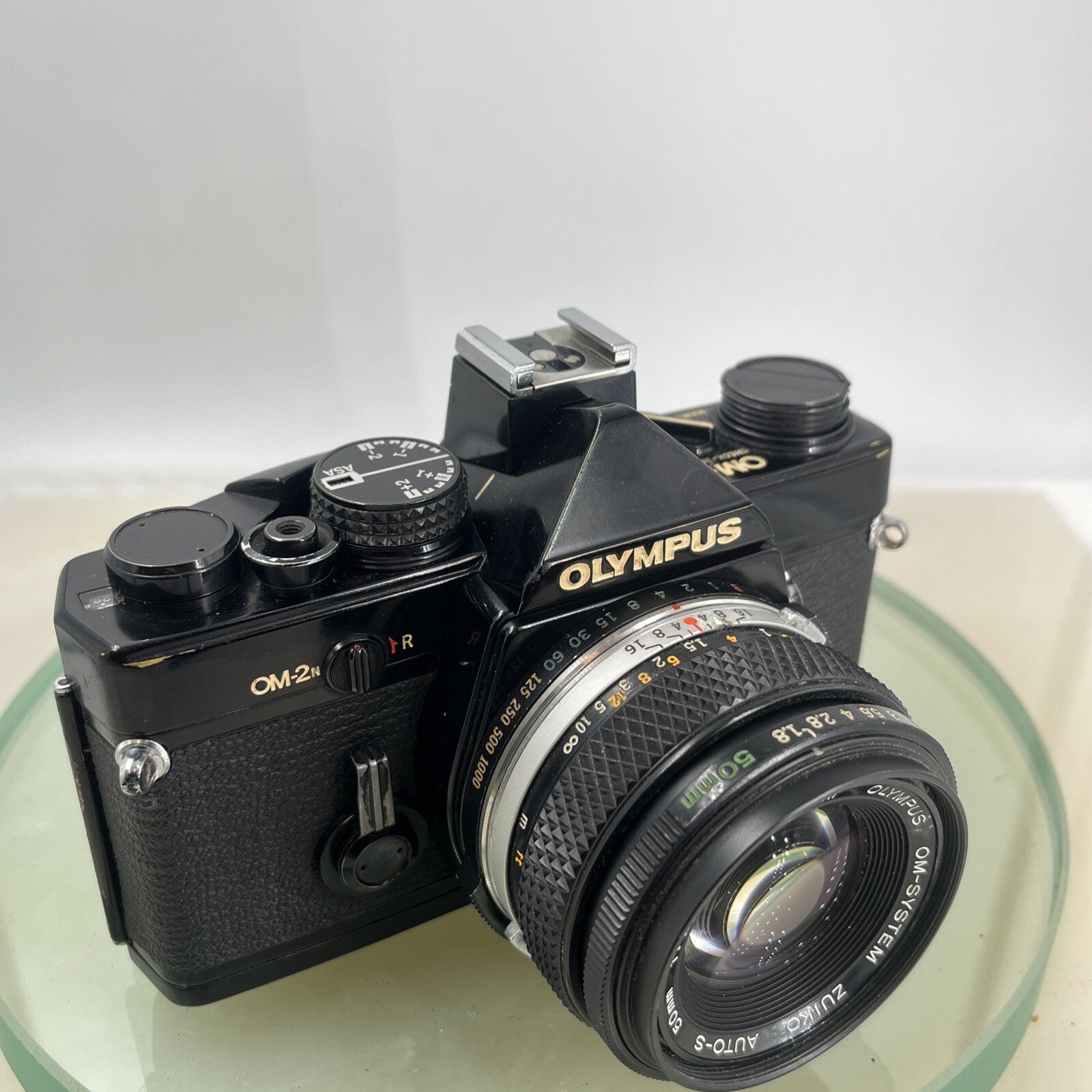 Olympus OM-2n Black - 35mm SLR Film Camera + 50mm f/1.8 Lens-Tested & Working8790