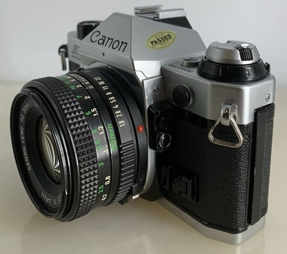Canon AE-1 Program 35mm SLR Film Manual Camera + Canon 50mm F/1.8 FD Lens #2144