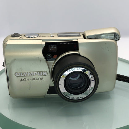 Olympus Mju Zoom 105 35mm 38-105mm Lens Weatherproof Camera-Quartz DateTESTED6219