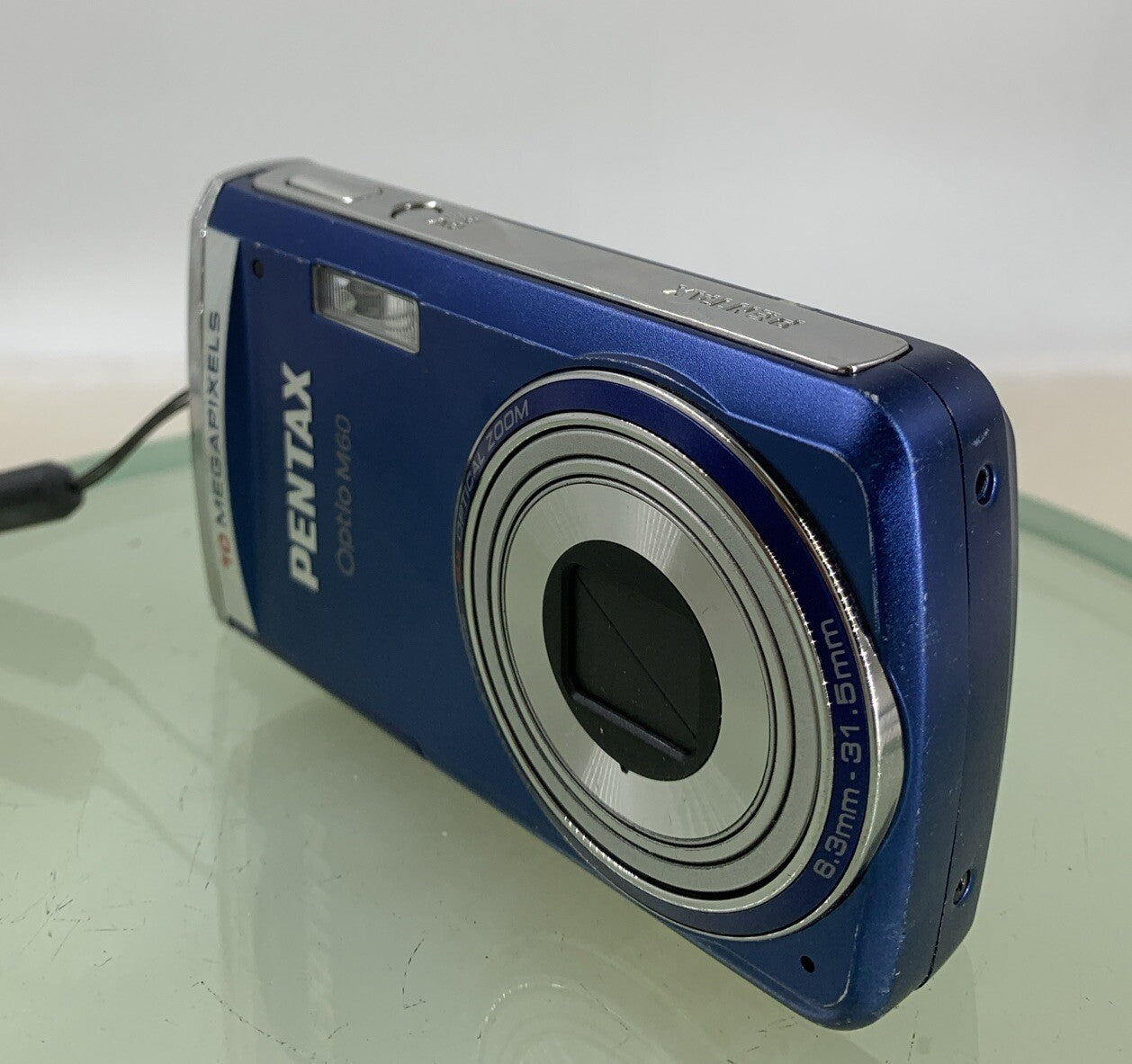 Pentax COMPACT  DIGITAL CAMERA Optio M60 10.0MP BLUE + CHARGER TESTED - 1672