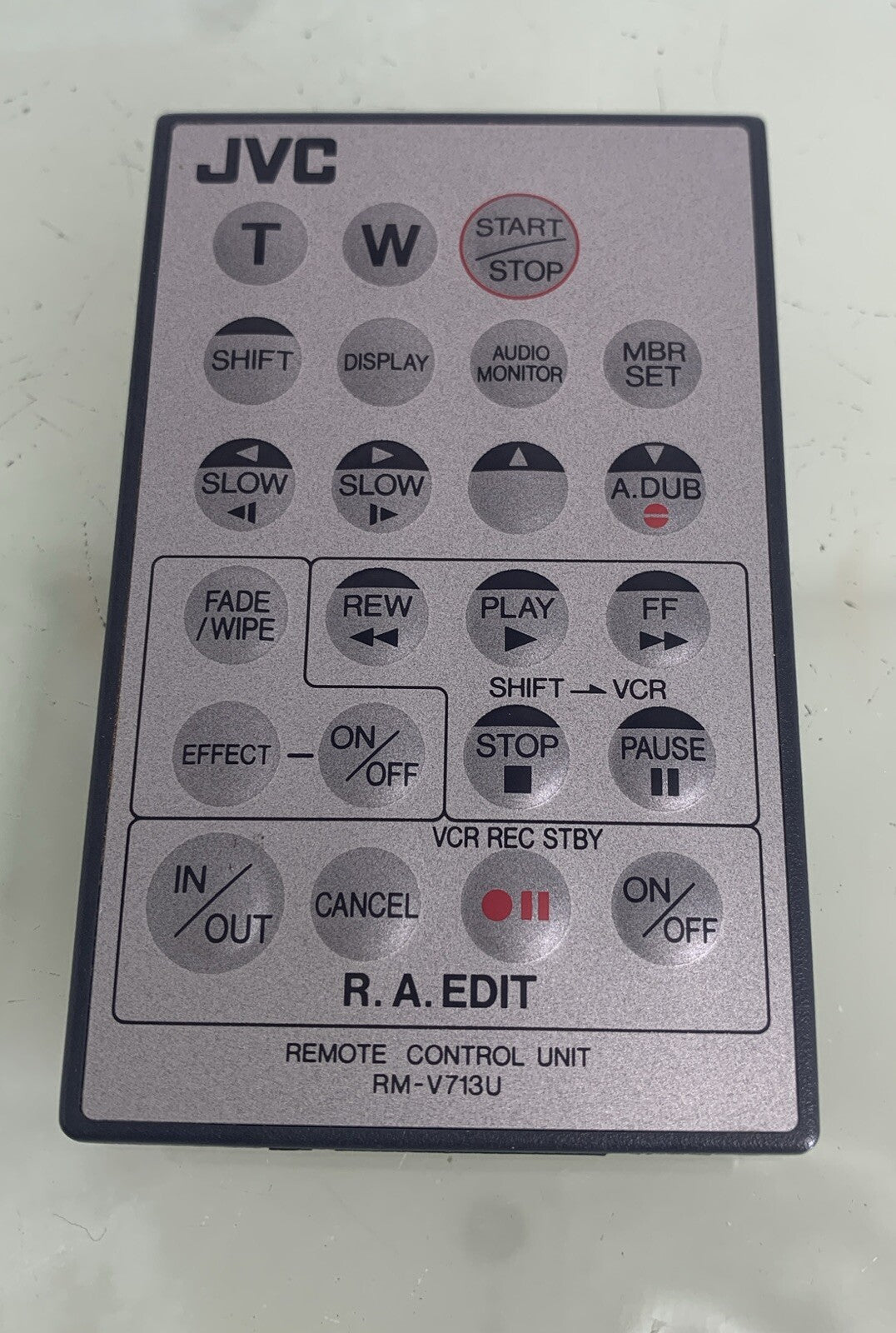 Genuine JVC RM-V713U REMOTE CONTROL UNIT SILVER GOOD CONDITION - 380