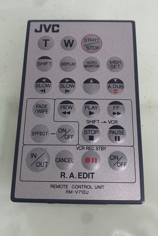 Genuine JVC RM-V713U REMOTE CONTROL UNIT SILVER GOOD CONDITION - 380