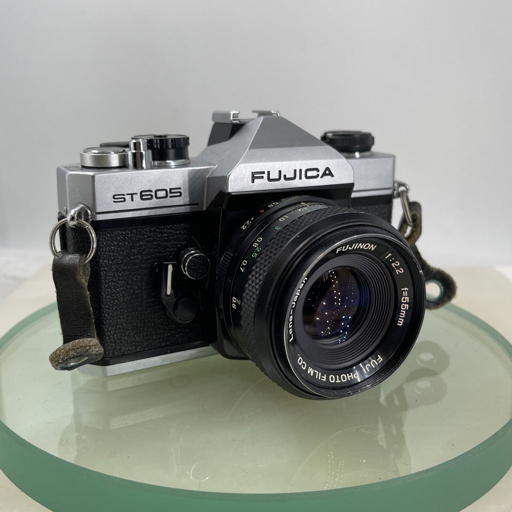 VINTAGE FUJICA ST605N SLR CAMERA WITH  FUJINON 55MM LENS+BOX TESTED. JAPAN #6282