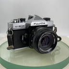 VINTAGE FUJICA ST605N SLR CAMERA WITH  FUJINON 55MM LENS+BOX TESTED. JAPAN #6282