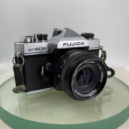VINTAGE FUJICA ST605N SLR CAMERA WITH  FUJINON 55MM LENS+BOX TESTED. JAPAN #6282