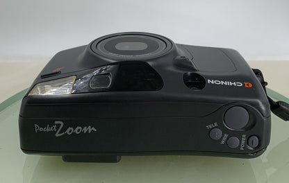 Chinon POCKET Zoom POINT AND SHOOT FILM CAMERA GREY WITH COVER TESTED - 8447