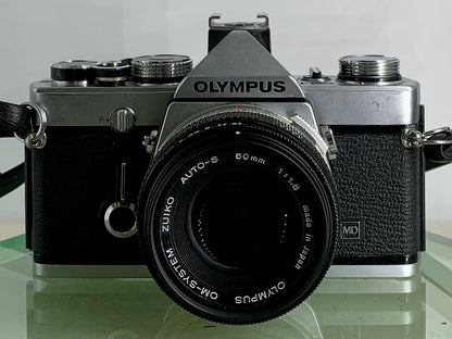 Olympus OM-1N MD 35mm Film SLR Manual Camera 50mm f/1.8 Zuiko Lens Fully Working1