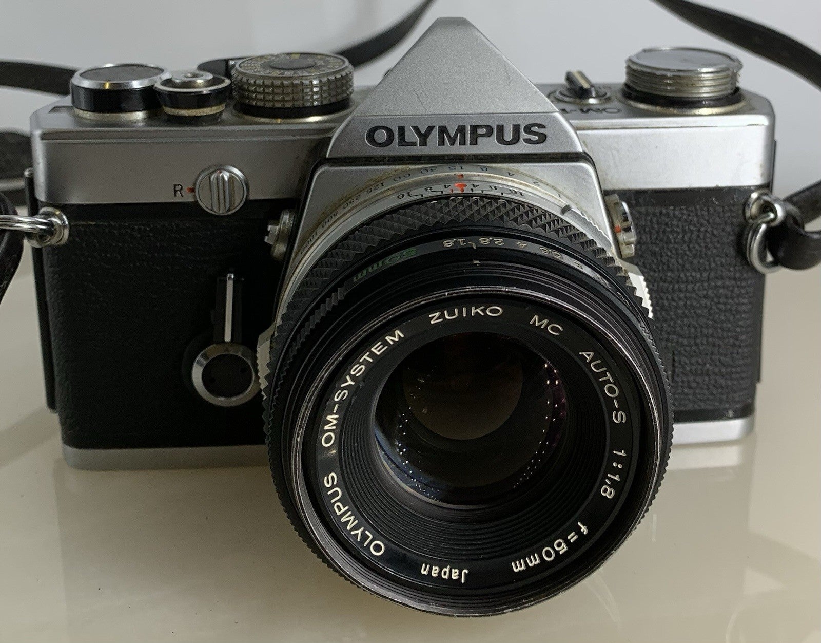 Olympus OM-1N MD 35mm Film SLR Manual Camera+Olympus 50/1.8 Zuiko Lens+Case#1351