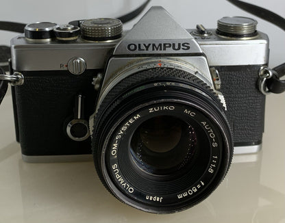 Olympus OM-1N MD 35mm Film SLR Manual Camera+Olympus 50/1.8 Zuiko Lens+Case#1351
