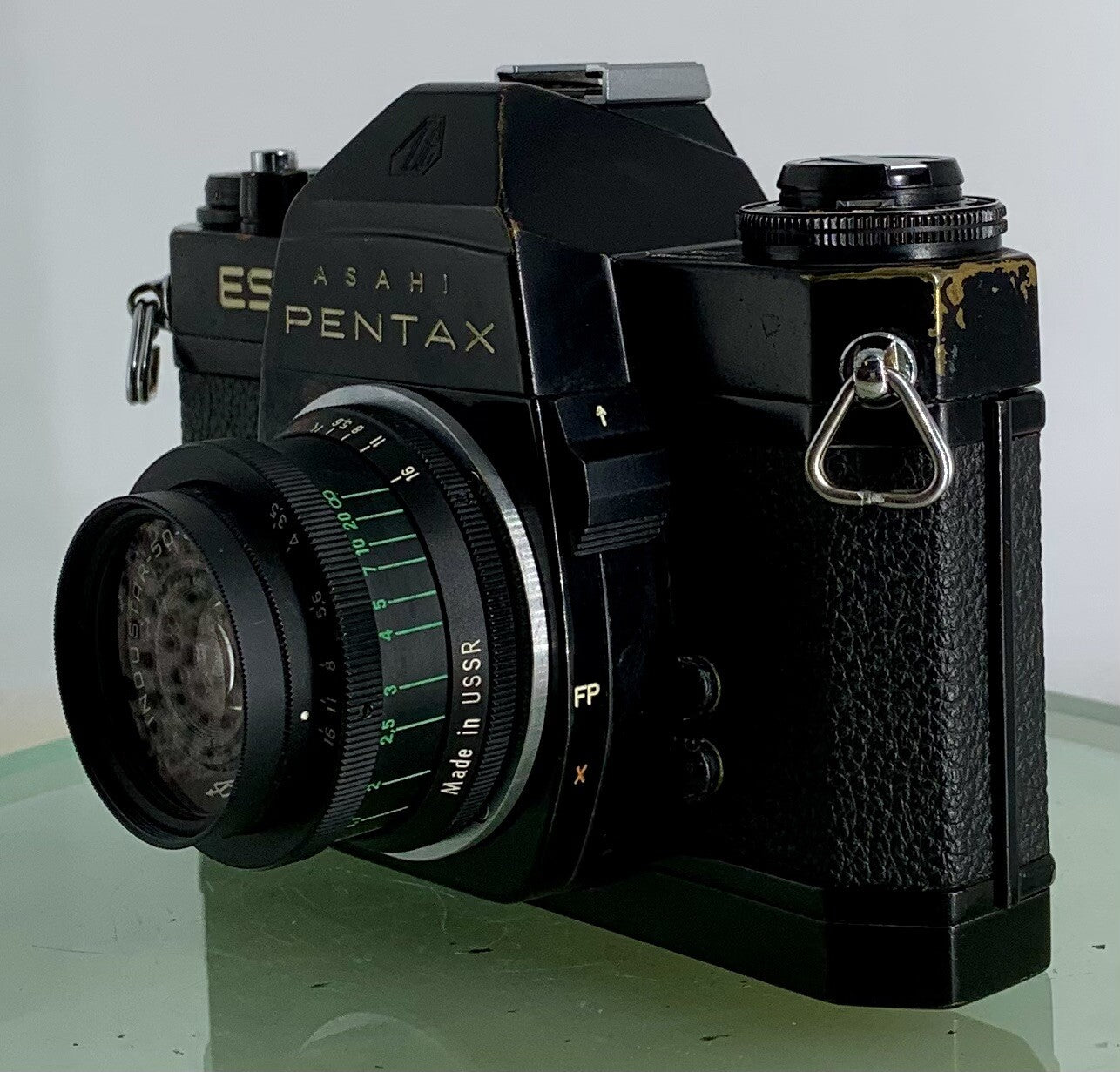 Asahi Pentax ES SLR Camera with Industar-50-2  3.5 50mm Lens, Working Order #2156