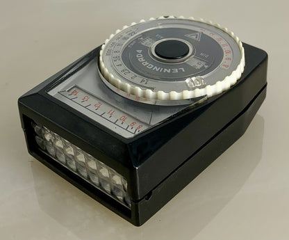 Leningrad 4 Exposure Light Meter + Case & Opal Panel For Vintage Camera - 5433