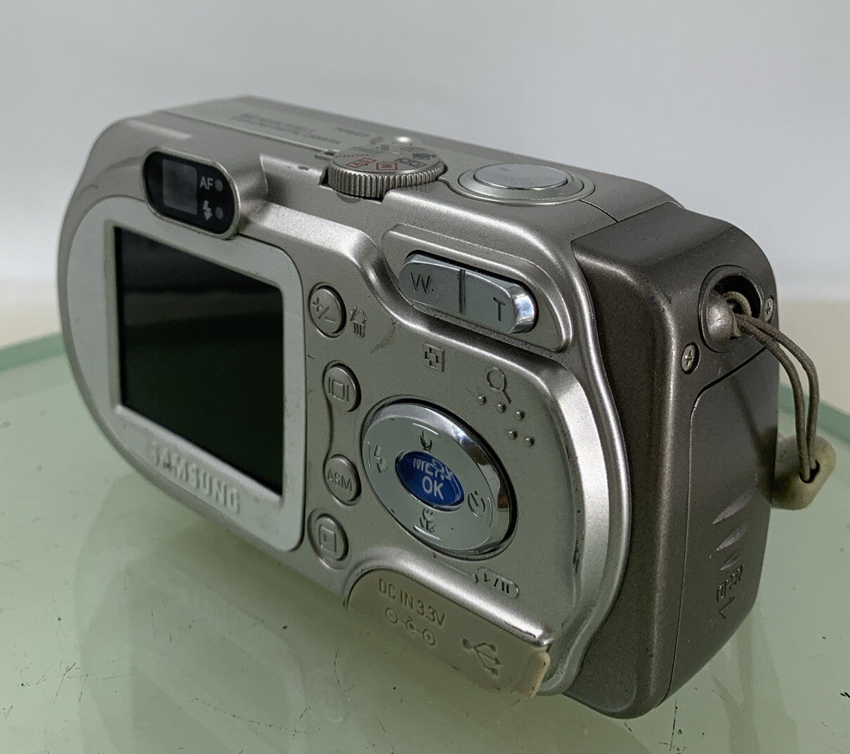Samsung DIGIMAX COMPACT DIGITAL CAMERA A6 NOCARD NO CHARGER SILVER TESTED - 5506
