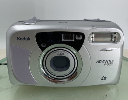 KODAK ADVANTiX F620 ZOOM 24-48mm POINT AND SHOOT FILM CAMERA SILVER TESTED- 3081