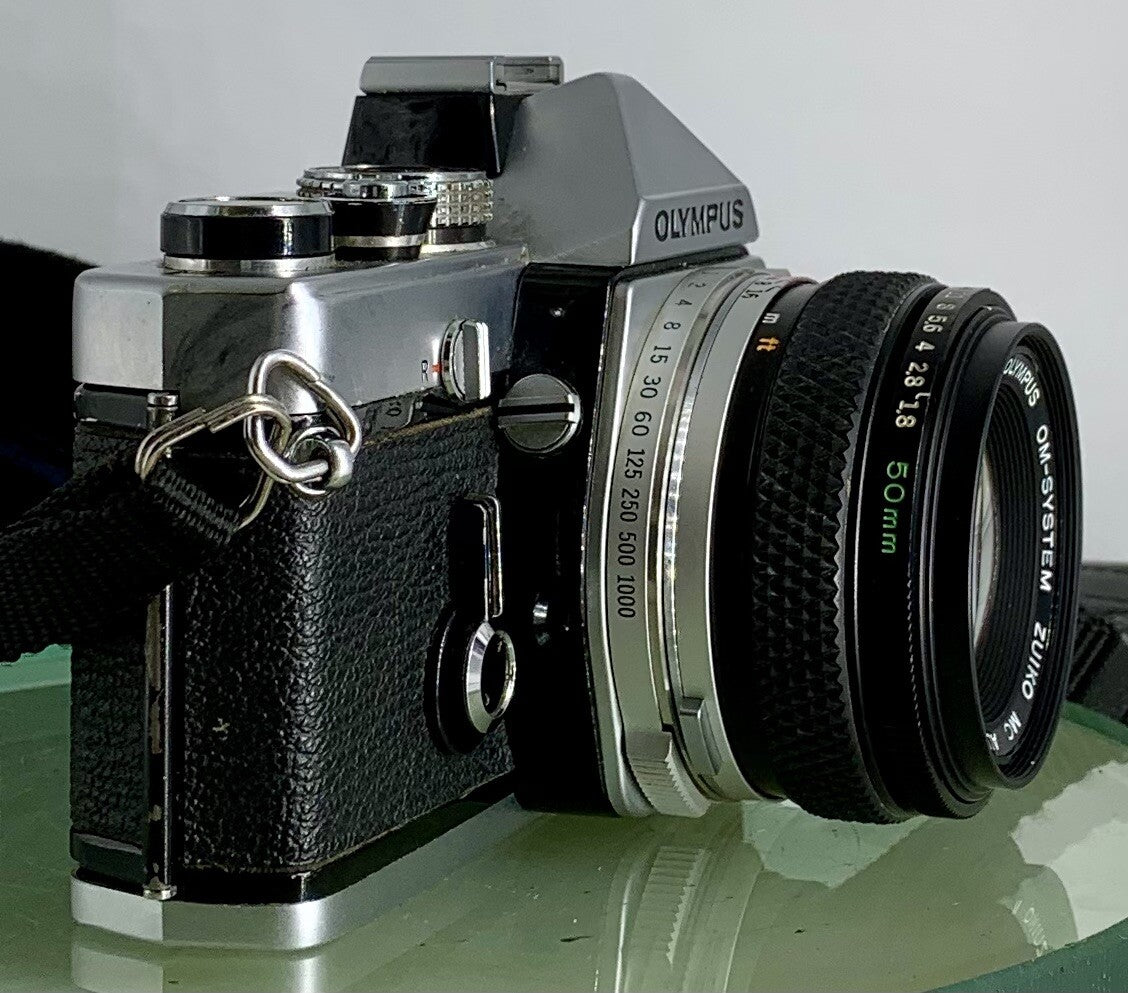 Olympus OM-1 MD 35mm SLR Film Camera &  Olympus ZUIKO  50mm f1.8 Lens- TESTED3072