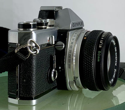 Olympus OM-1 MD 35mm SLR Film Camera &  Olympus ZUIKO  50mm f1.8 Lens- TESTED3072