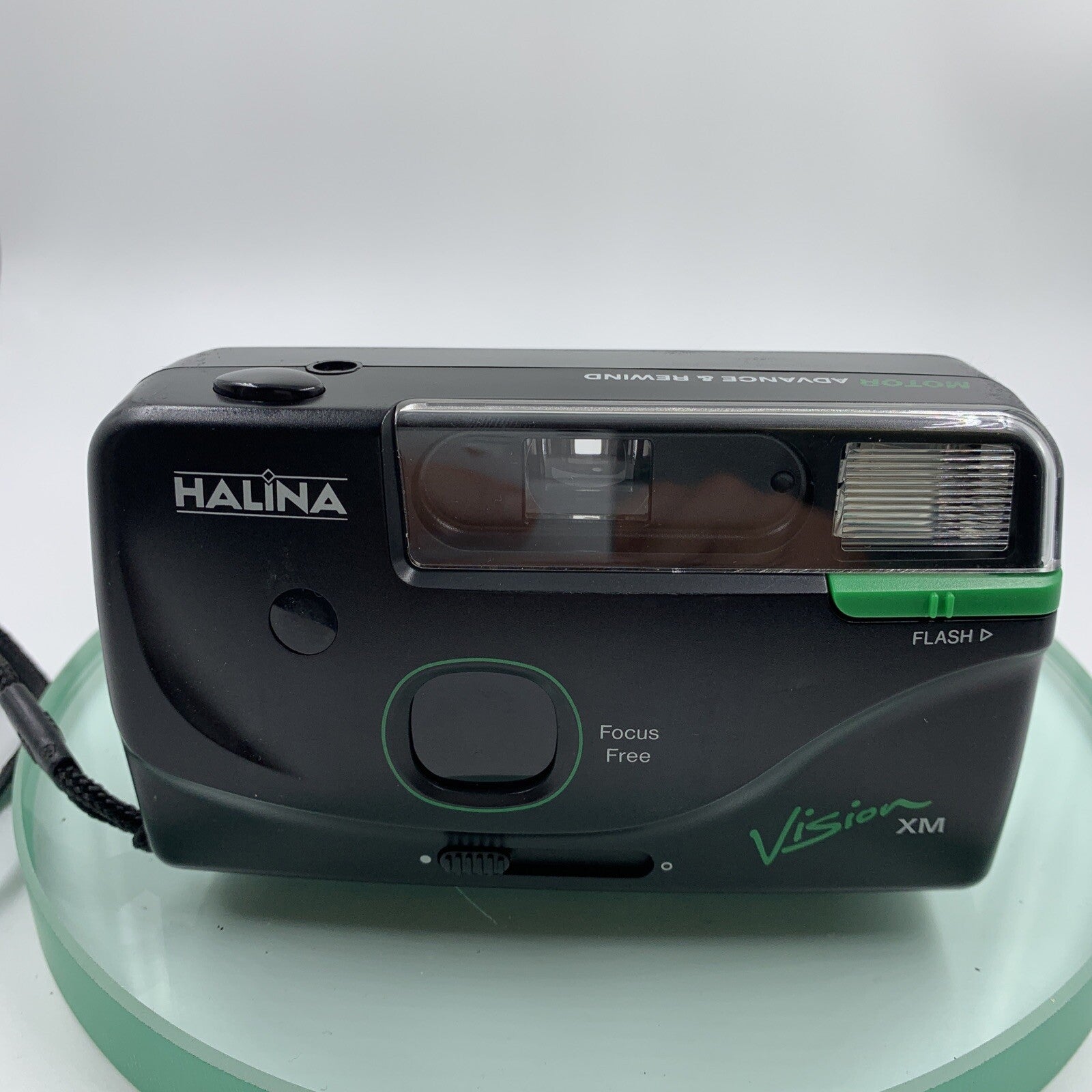 Vintage Halina Vision 35mm XM Auto Flash&Focus Compact Camera w/Case#TESTED#9152