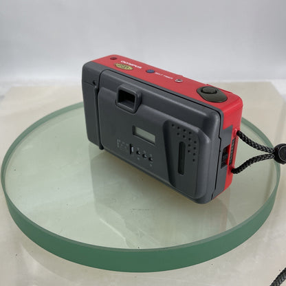 OLYMPUS AF-10 LIMITED EDITION RED QUARTZDATE 35mm FILM CAMERA TESTED  #4785