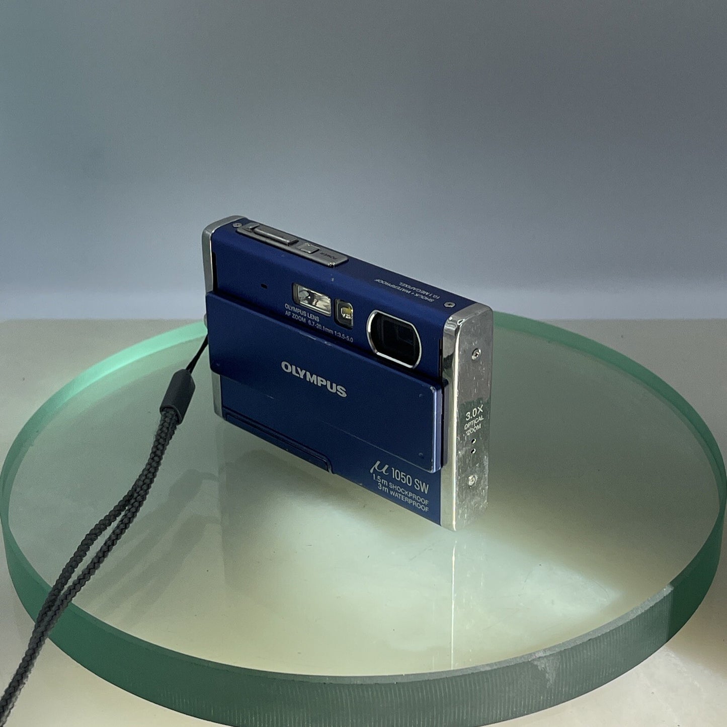 Olympus Mju 1050 SW 10.1MP Underwater Compact Digital Camera Blue Tested #4643