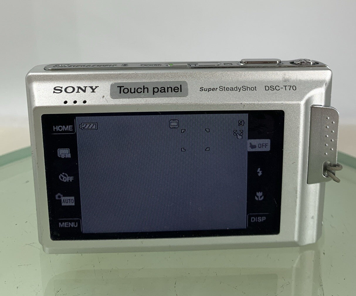 SONY DSC-T70 8.1 MP CyberShot Digital Camera SILVER+CHARGER+WIRE TESTED - 7615