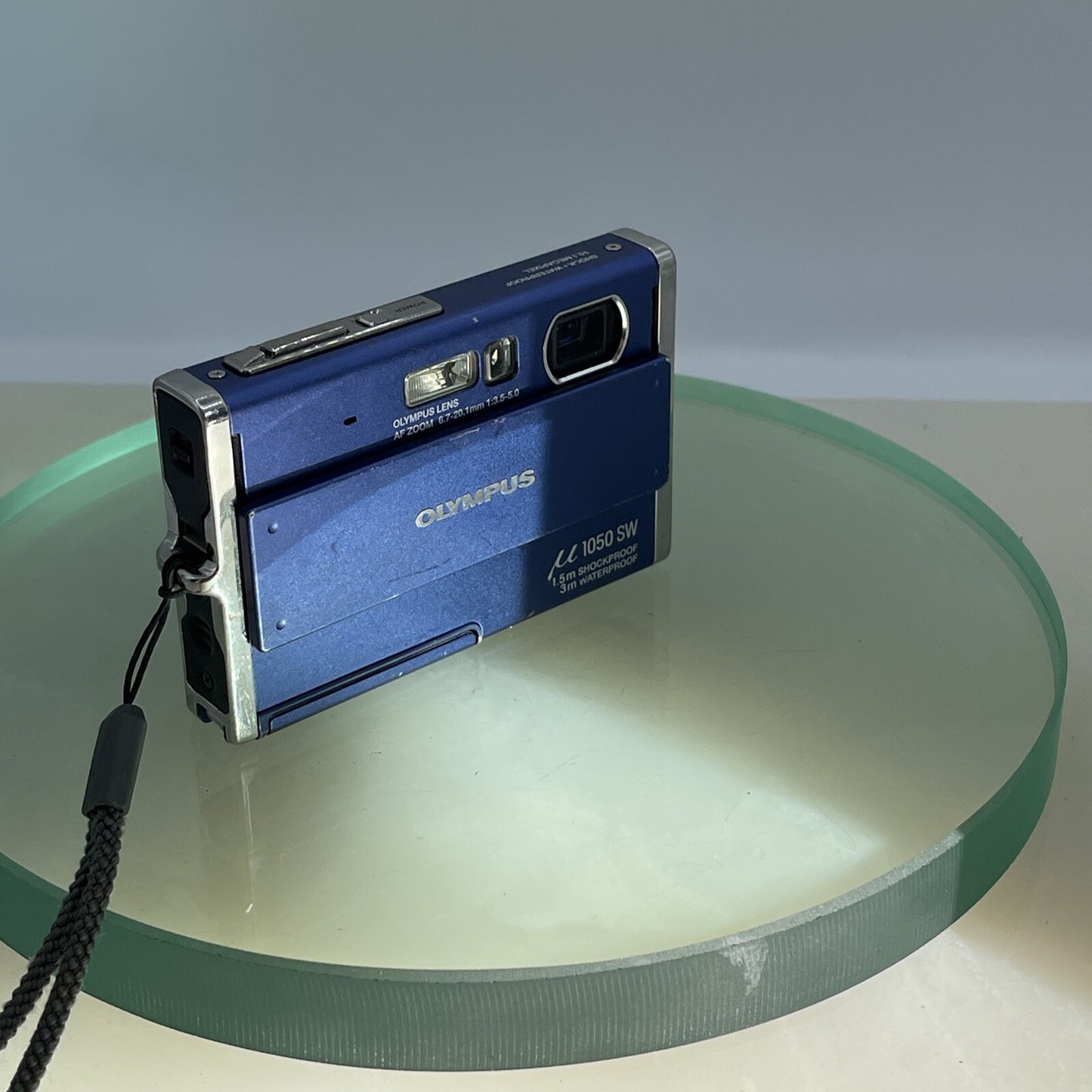 Olympus Mju 1050 SW 10.1MP Underwater Compact Digital Camera Blue Tested #4641