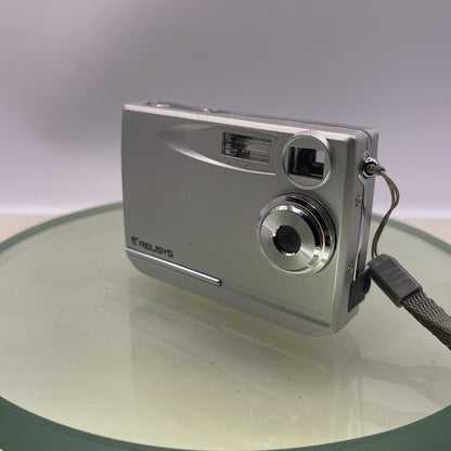Relisys RDC-3100 3.1MP Compact Digital Camera Silver Tested 128MB SD Card #6412