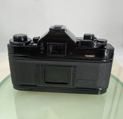 Canon A-1 35mm SLR Film Camera + FD 50mm f/1.8 Prime Lens BOXED, BOOK, STRAP#8065