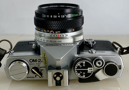 Olympus OM-2N MD 35mm Film SLR Manual Camera+Olympus 50mm F/1.8 Zuiko Lens+Case7