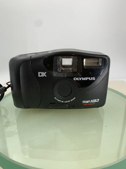 OLYMPUS TRIP XB3 BIG FINDER POINT AND SHOOT FILM CAMERA BLACK TESTED - 8180