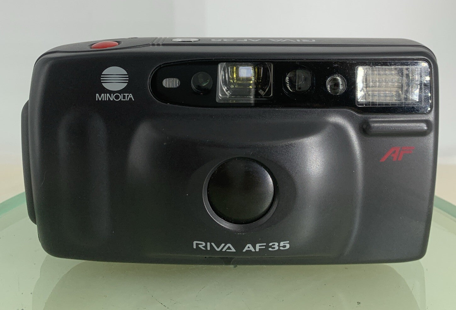 Minolta RIVA AF 35 POINT AND SHOOT FILM CAMERA BLACK NO BATTERY - TESTED - 7191