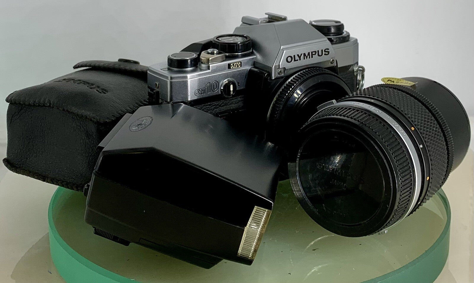 *SERVICED*Olympus OM10 35mm Film SLR Manual Camera+ OM 135 F3.5 Zuiko Lens+FLASH0