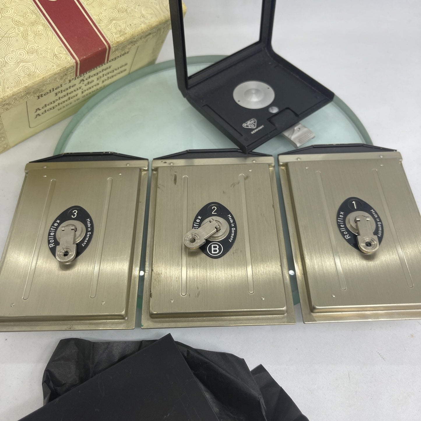 Rollei Plattenadapter Plate Adapter in MINT condition with Box1