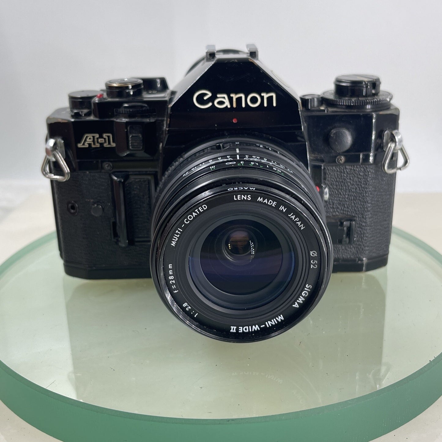 BEAUTIFUL Canon A-1 35mm SLR Camera Body+ SIGMA 28mm f/1.8 FULLY WORKING #9221